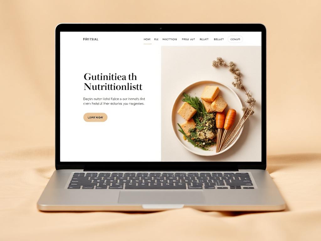 Exemplo de onepage para Nutricionista